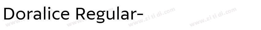 Doralice Regular字体转换
